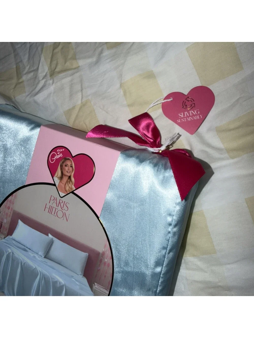 Paris Hilton | Twin XL | Baby Blue  Satin Sheet Set New